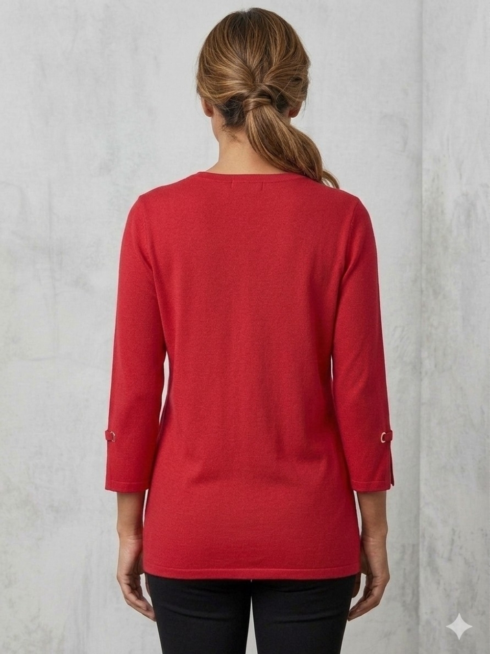 Liz Claiborne Bright Red Women's Knit Pullover - Picture 2 of 11
